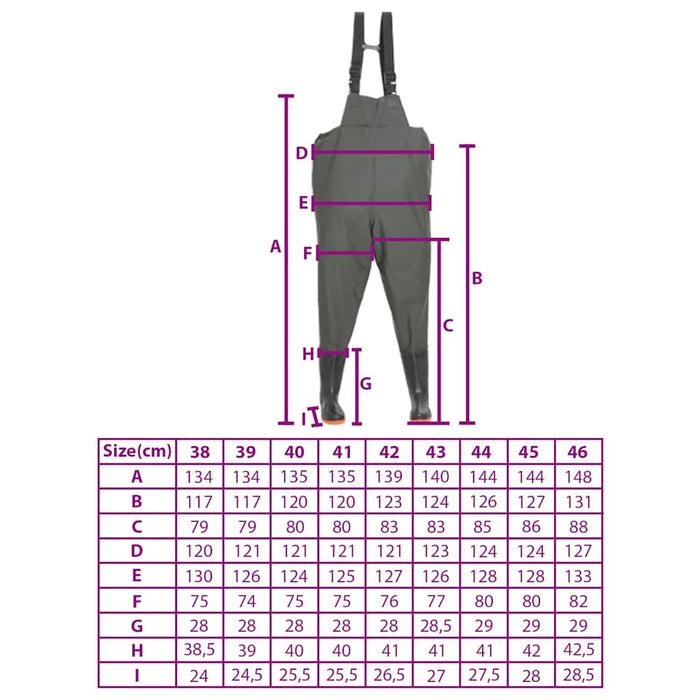 Pantaloni Impermeabili con Stivali Verdi Taglia 43 133658