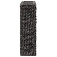 Fioriere da Giardino con 4 Vasi in Giacinto Intrecciato Nere 45576