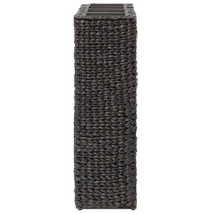 Fioriere da Giardino con 4 Vasi in Giacinto Intrecciato Nere 45576