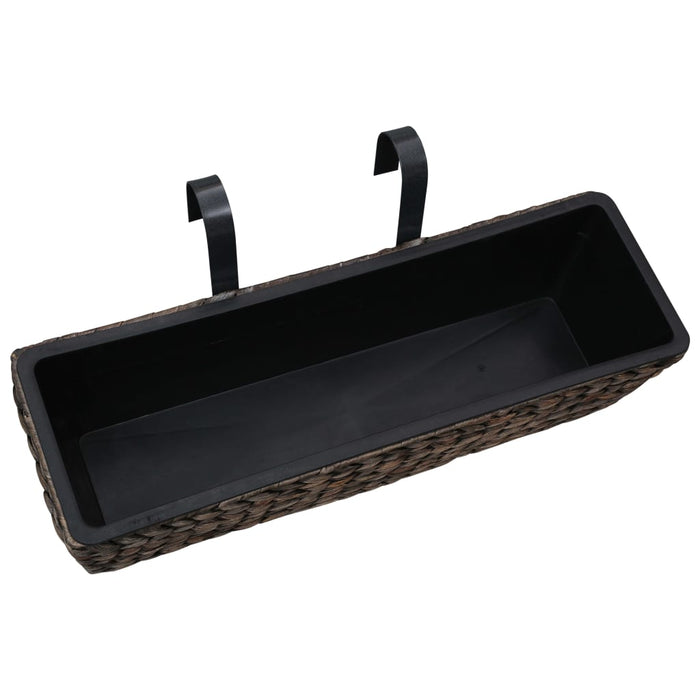 Set di 2 fioriere in giacinto d'acqua 60 cm marrone 02_0000882