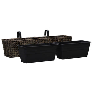 Set di 2 fioriere in giacinto d'acqua 39 cm marrone scuro 02_0000883