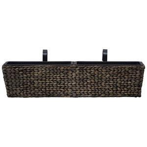 Set di 2 fioriere in giacinto d'acqua 39 cm marrone scuro 02_0000883