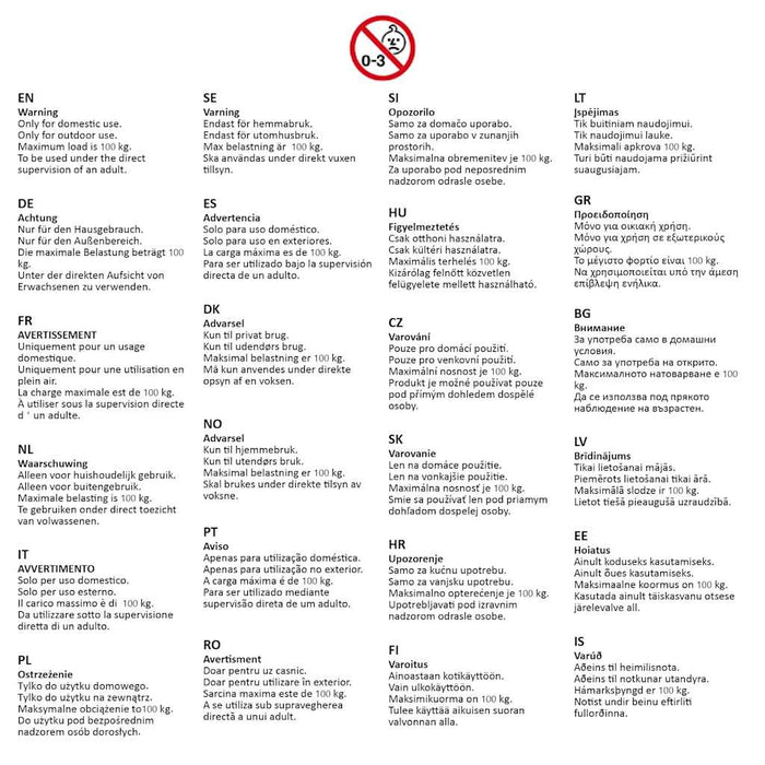 Altalena 110 cm 100 kg Verde 91808