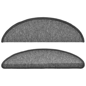 Tappetini per Scale 15 pz Grigio Scuro 56x17x3 cm cod mxl 75720