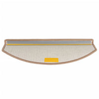 Tappetini per scale 15 pz 65x24x4 cm Marrone chiaro Semicircolari Grandi 133886