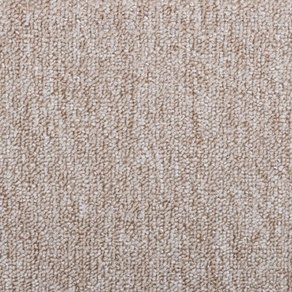 Tappetini per scale 15 pz 65x24x4 cm Marrone chiaro Semicircolari Grandi 133886