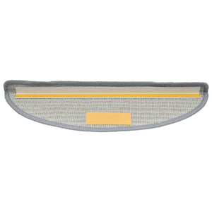 Tappetini per scale 15 pz 56x17x3 cm Grigio Semicircolari 133892