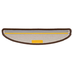 Tappetini per scale 15 pz 56x17x3 cm Marrone Semicircolari 133895