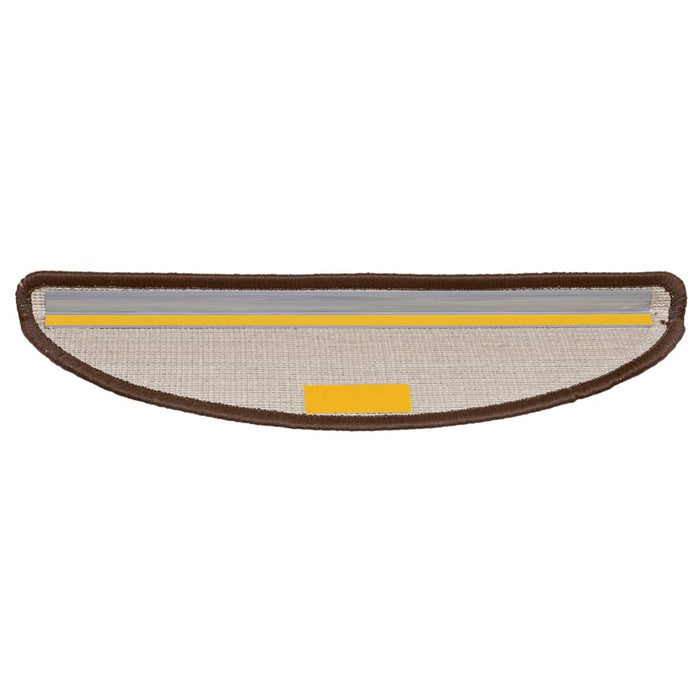 Tappetini per scale 15 pz 56x17x3 cm Marrone Semicircolari 133895