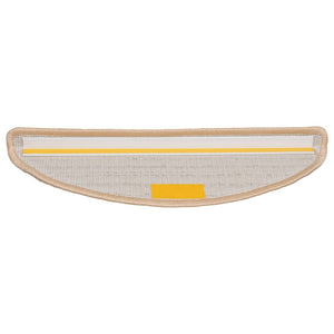 Tappetini per scale 15 pz 56x17x3 cm Crema Semicircolari 133896