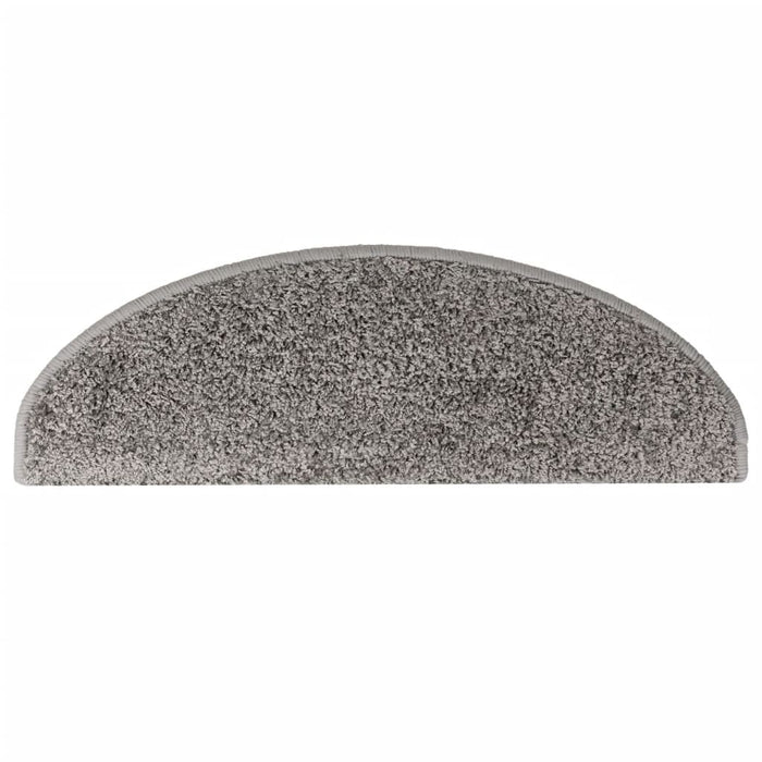 Tappetini per scale 15 pz 65x21x4 cm Grigio Semicircolari Grandi 133900