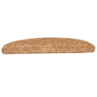 Tappetini per scale 15 pz 65x21x4 cm Beige Semicircolari Grandi 133902
