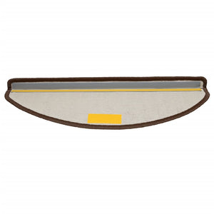 Tappetini per scale 15 pz 65x21x4 cm Marrone Semicircolari Grandi 133903