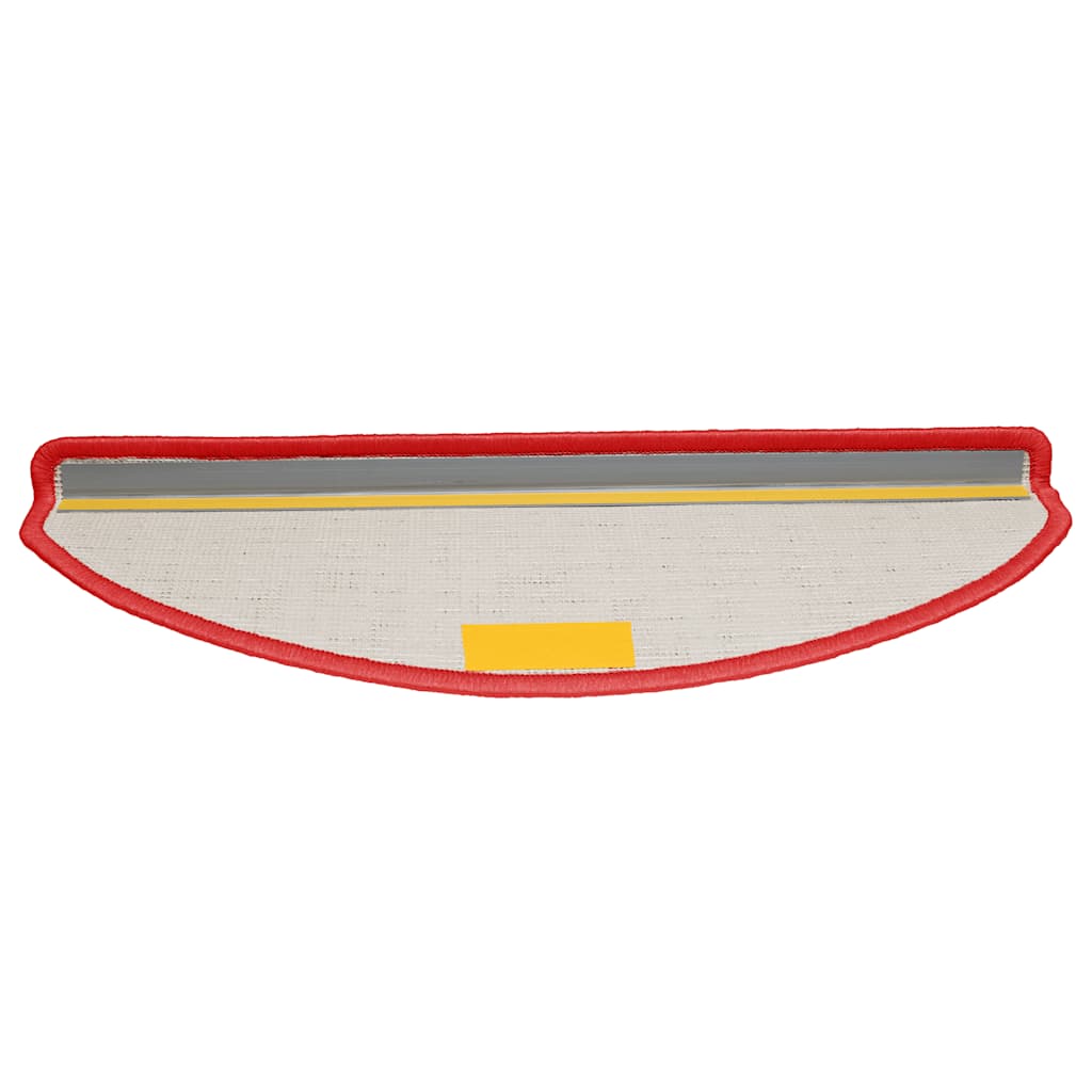 Tappetini per scale 15 pz 65x21x4 cm rossi semicircolari grandi 133907