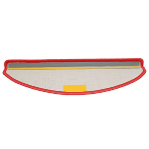 Tappetini per scale 15 pz 65x21x4 cm rossi semicircolari grandi 133907