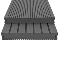 Pavimento per Esterni in WPC Pieno Accessori 30 m² 2,2 m Grigio 275670