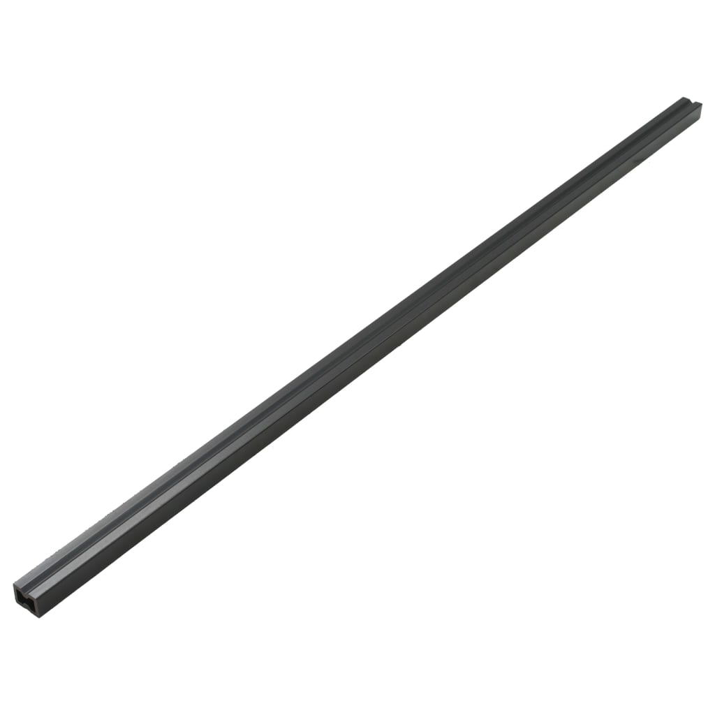 Pavimento per Esterni in WPC Pieno Accessori 16 mÂ² 2,2 m Nero