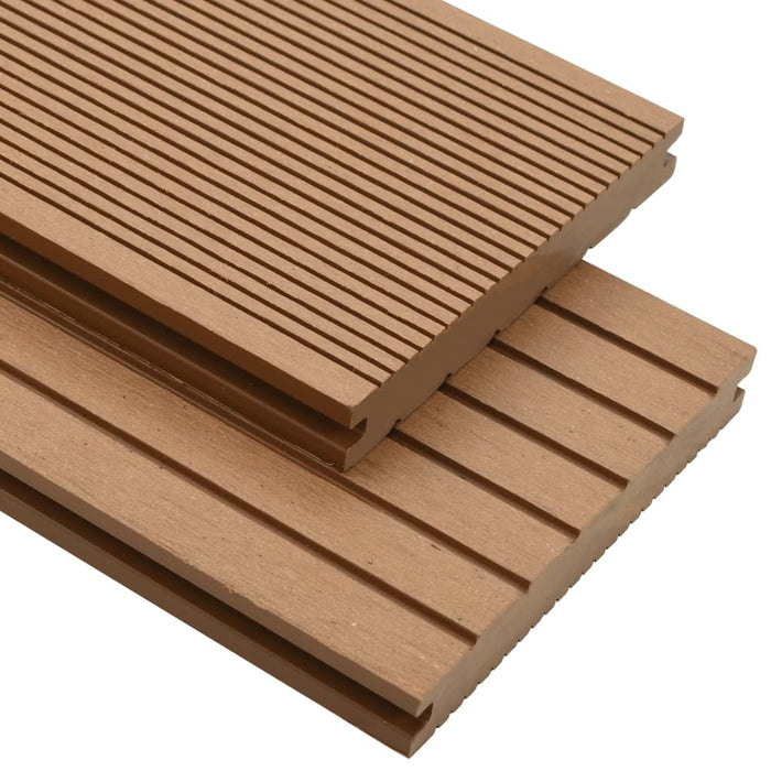 Pavimento per Esterni in WPC Pieno Accessori 10 mÂ² 2,2 m Teak