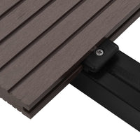 Pavimento Esterni WPC Pieno Accessori 16m² 2,2m Marrone Scuro 275682