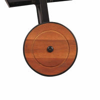 Lettino Prendisole in Massello d'Acacia con Gambe in Acciaio