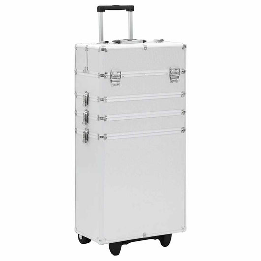Valigia Trolley per Cosmetici in Alluminio Argento cod mxl 63830