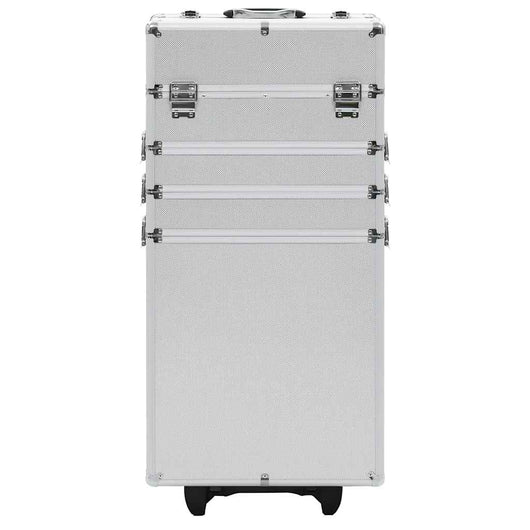 Valigia Trolley per Cosmetici in Alluminio Argento cod mxl 63830