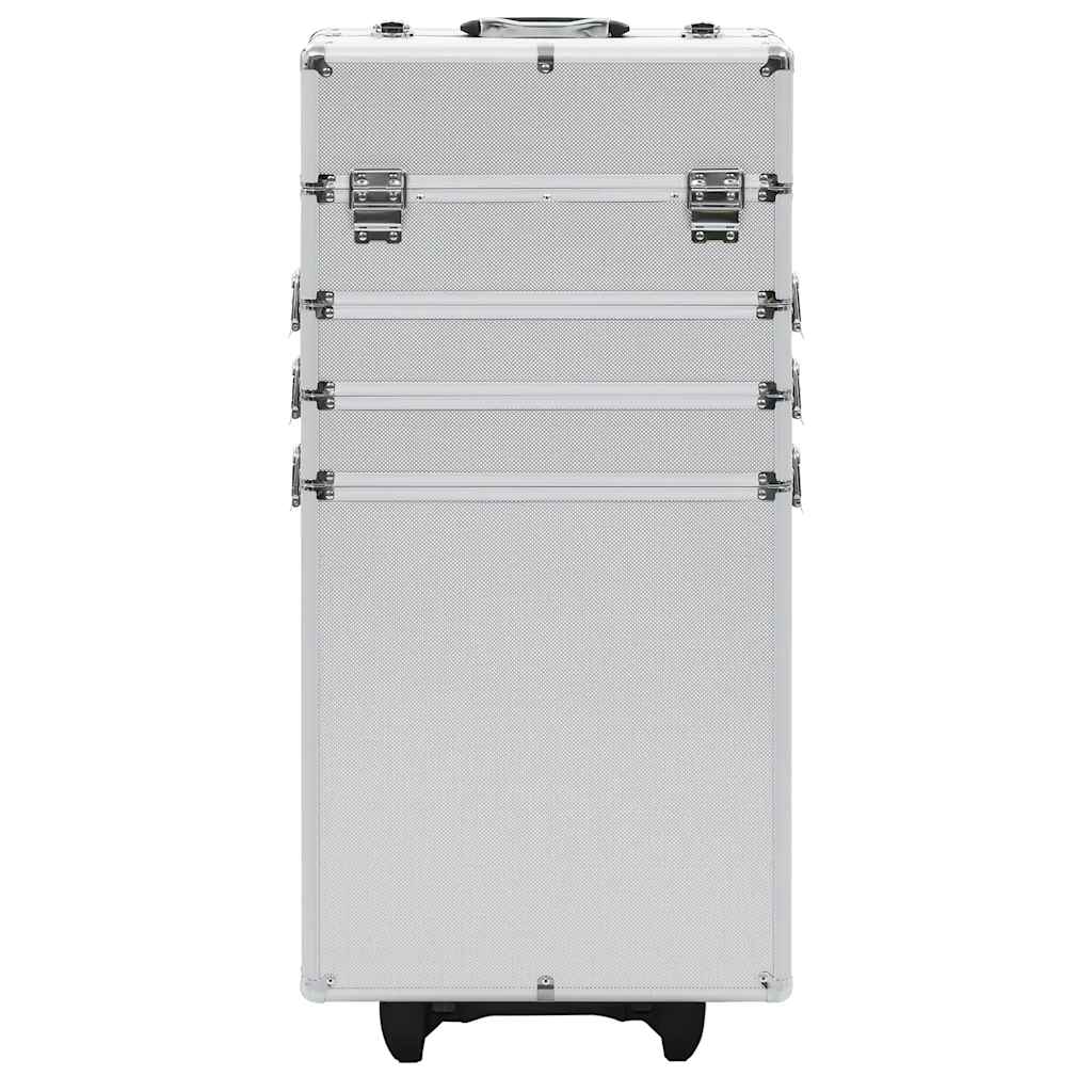 Valigia Trolley per Cosmetici in Alluminio Argento 91814