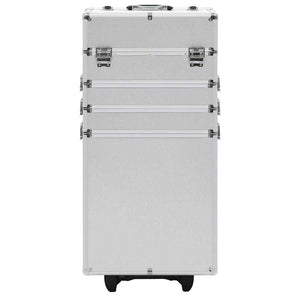 Valigia Trolley per Cosmetici in Alluminio Argento 91814