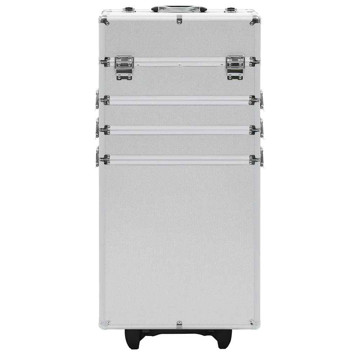 Valigia Trolley per Cosmetici in Alluminio Argento 91814
