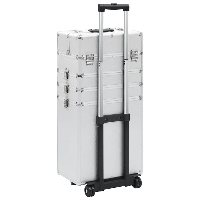 Valigia Trolley per Cosmetici in Alluminio Argento 91814