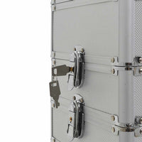 Valigia Trolley per Cosmetici in Alluminio Argento 91814