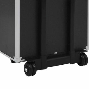 Valigia Trolley per Cosmetici in Alluminio Nero 91815