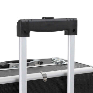 Valigia Trolley per Cosmetici in Alluminio Nero 91815