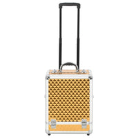 Valigia Trolley per Cosmetici 35x29x45 cm Oro in Alluminio 91827
