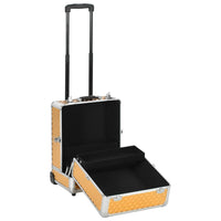 Valigia Trolley per Cosmetici 35x29x45 cm Oro in Alluminio 91827