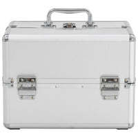 Valigia per Cosmetici 22x30x21 cm Argento in Alluminio   cod mxl 68401