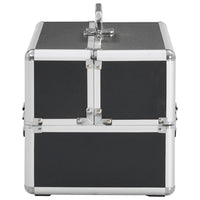 Valigia per Cosmetici 22x30x21 cm Nera in Alluminio 91829