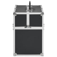Valigia per Cosmetici 38x23x34 cm Nera in Alluminio 91833