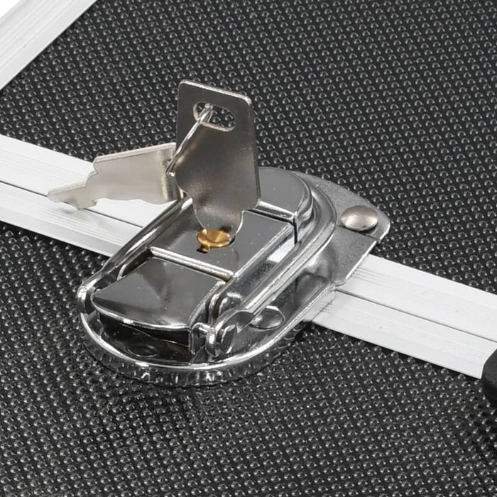 Valigia per Cosmetici 38x23x34 cm Nera in Alluminio 91833