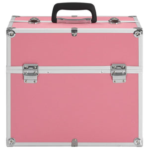 Valigia per Cosmetici 38x23x34 cm Rosa in Alluminio 91834