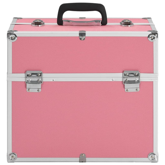 Valigia per Cosmetici 38x23x34 cm Rosa in Alluminio 91834