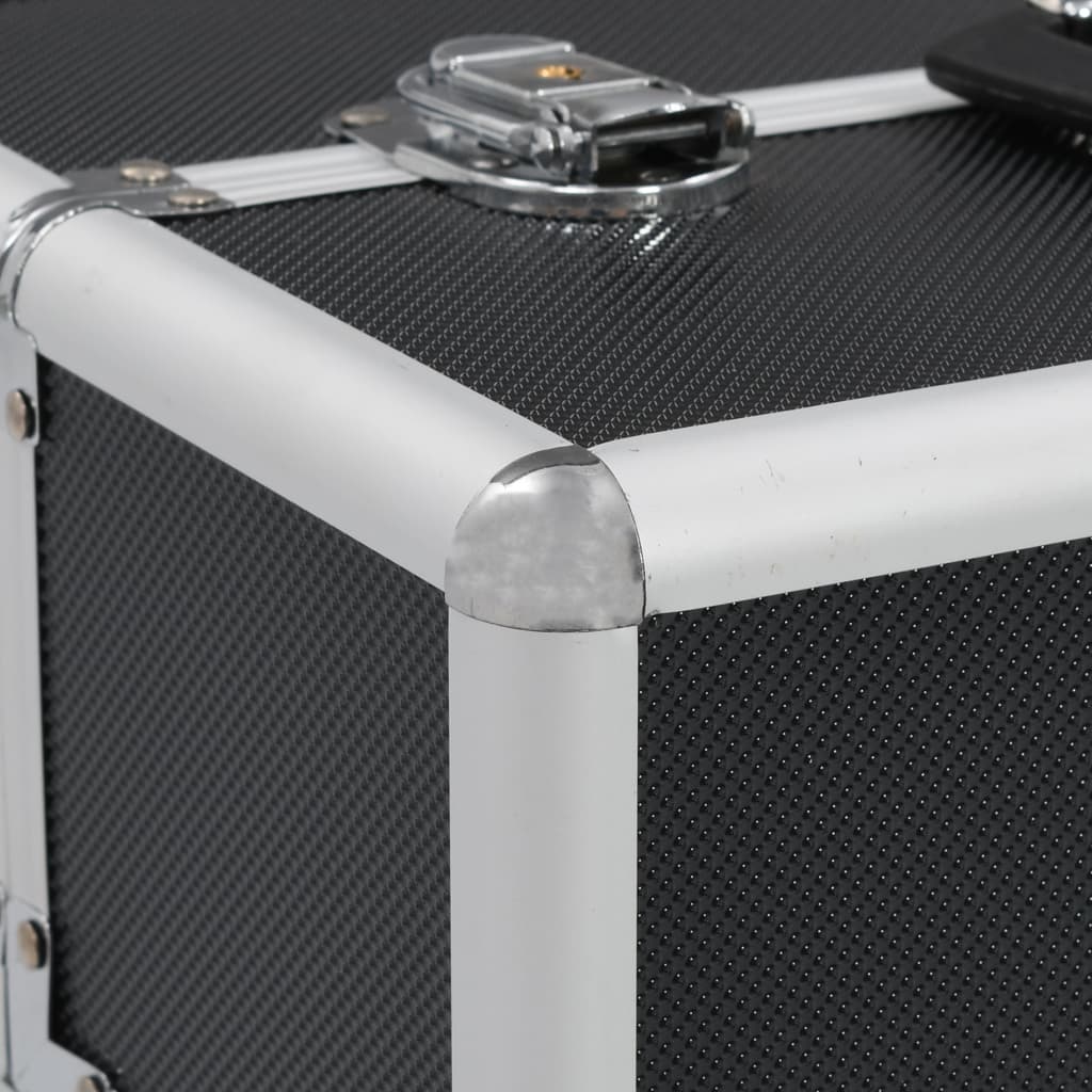 Valigia per Cosmetici 37x24x35 cm Nero in Alluminio 91837