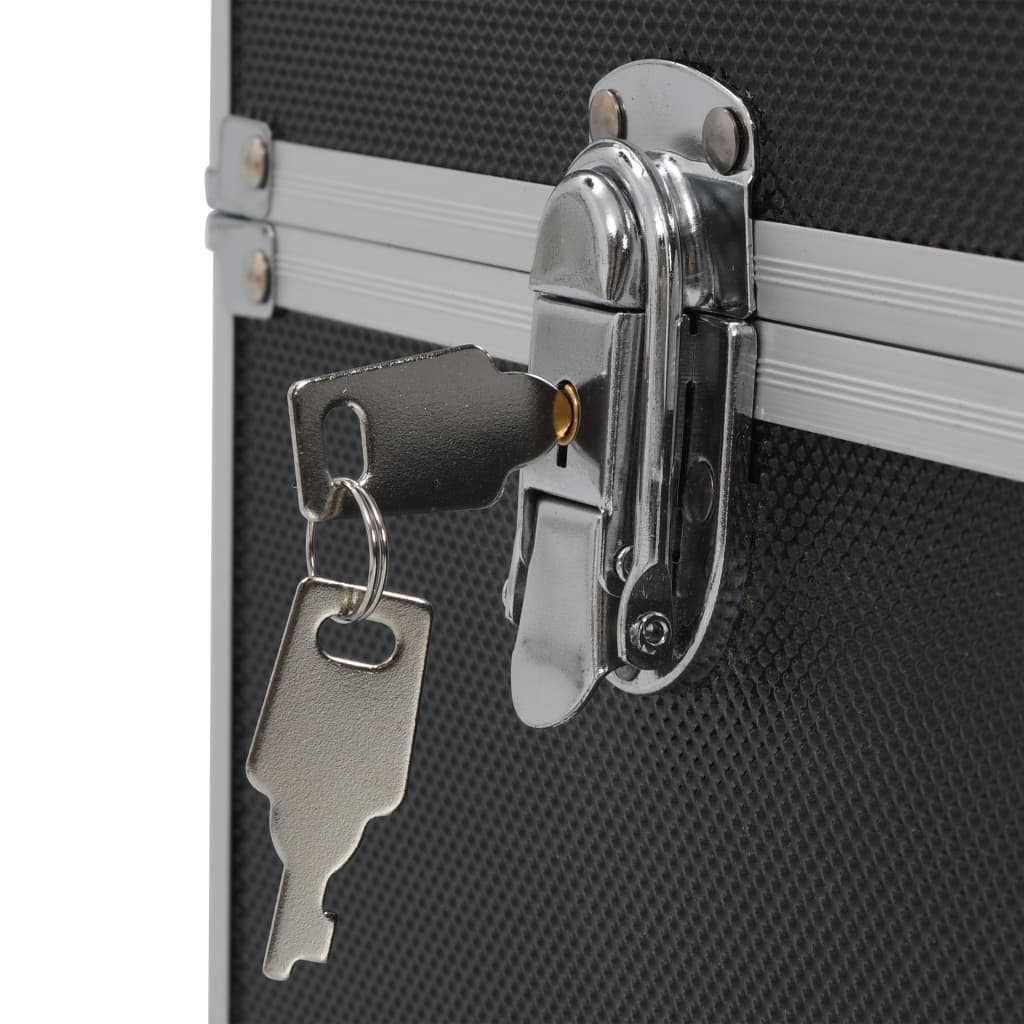 Valigia per Cosmetici 37x24x35 cm Nero in Alluminio 91837