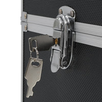 Valigia per Cosmetici 37x24x35 cm Nero in Alluminio 91837