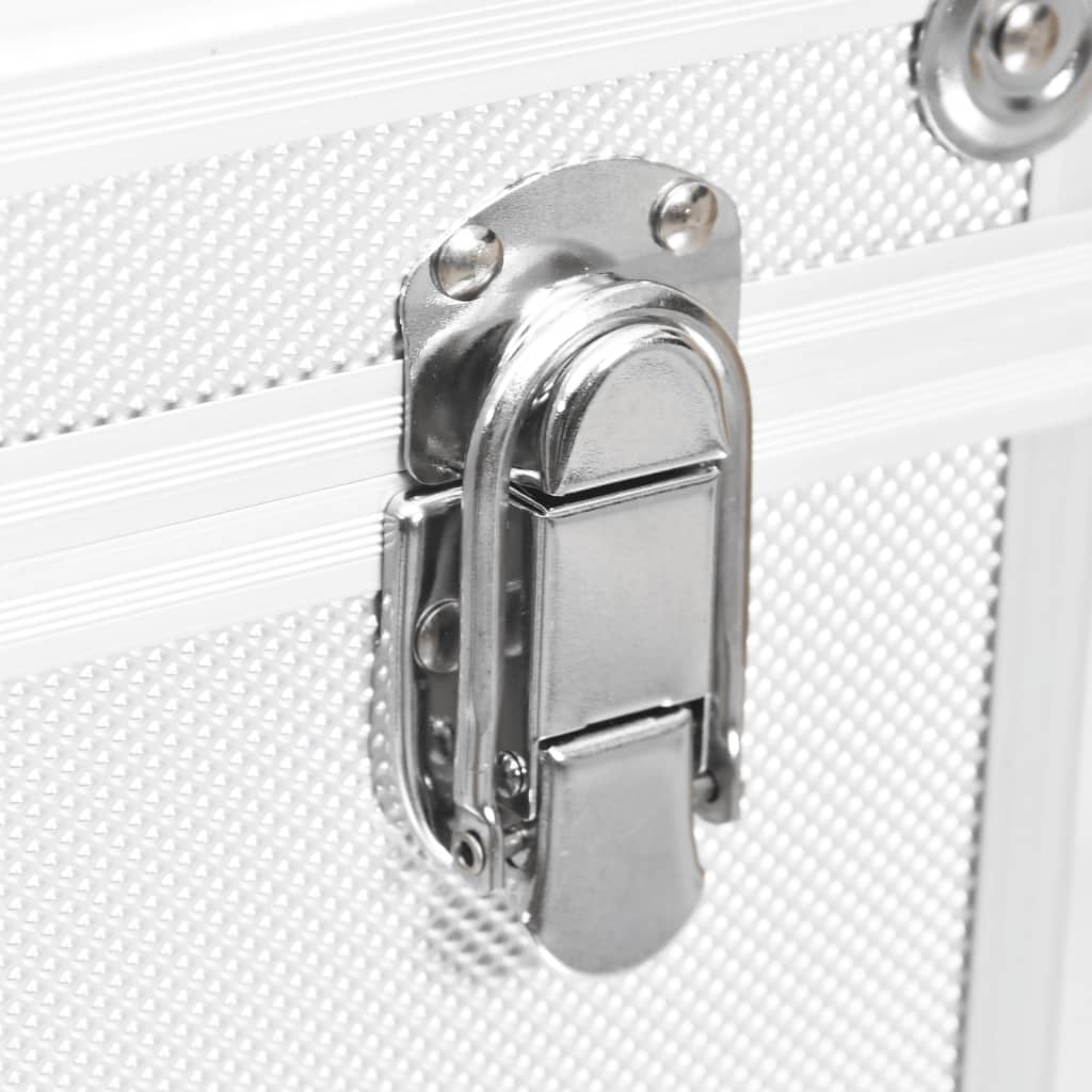 Valigia per Cosmetici 37x24x40 cm Argento in Alluminio 91839