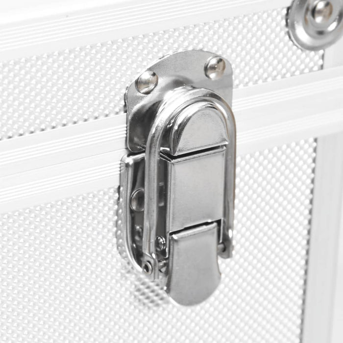 Valigia per Cosmetici 37x24x40 cm Argento in Alluminio 91839