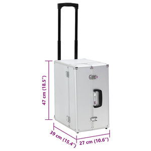 Valigia Trolley Pilota 47x39x27 cm in Alluminio Argento 91844