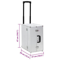 Valigia Trolley Pilota 47x39x27 cm in Alluminio Argento  cod mxl 66147