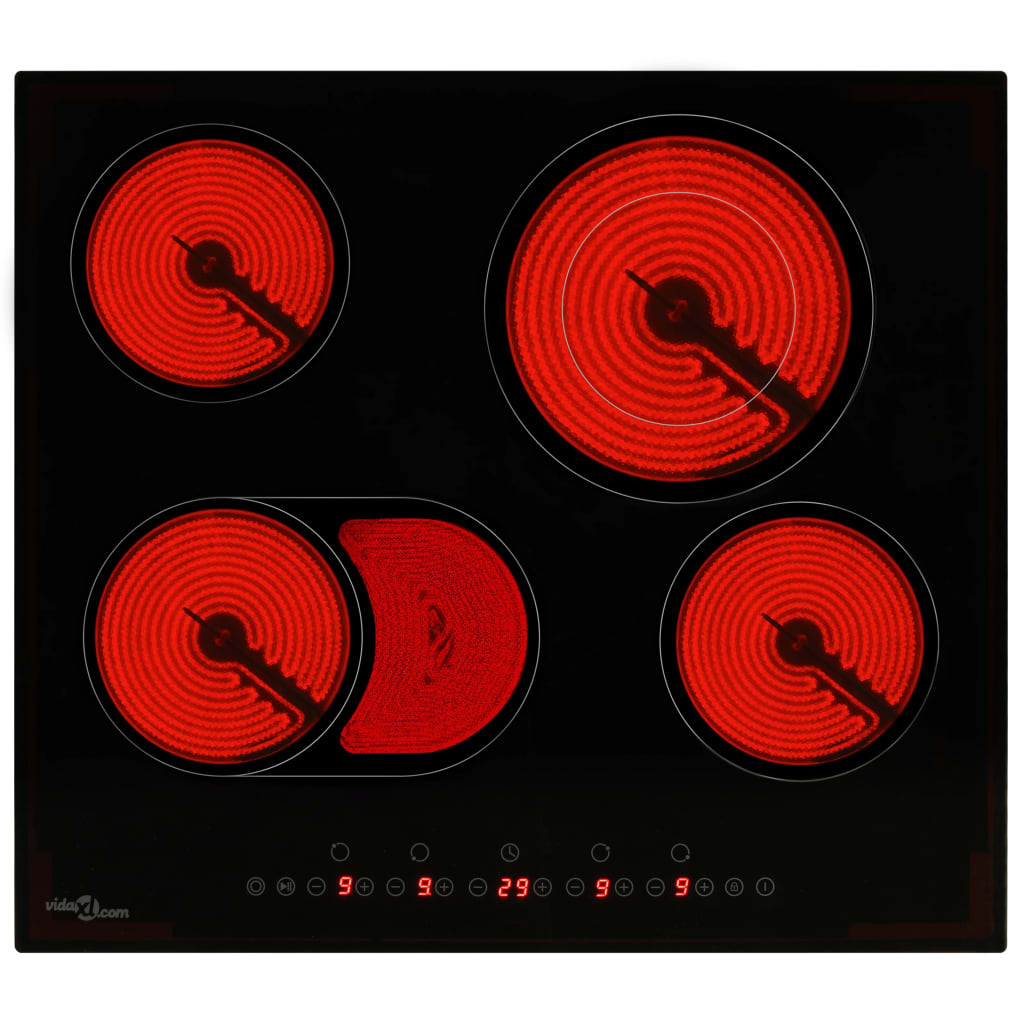 Piano Cottura in Ceramica con 4 Zone e Controlli Touch 6600 W 50785