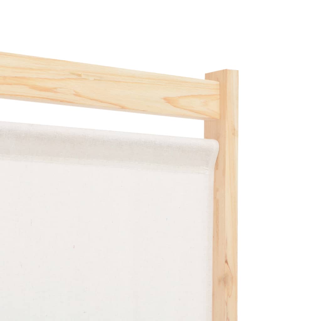 Paravento divisorio divisorio mobile decorativo 4 pannelli crema 160x4 cm tessuto 0802081